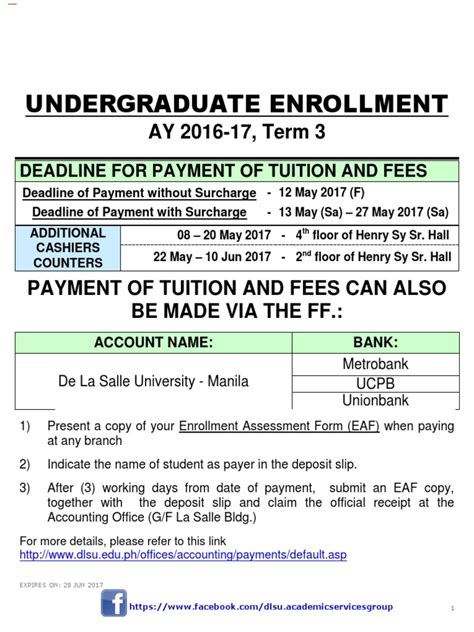 dlsu fees|Enrollment .